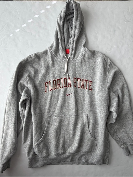 Nike Other - Nike Gray Florida State Crewneck Hoodie with Red Lettering